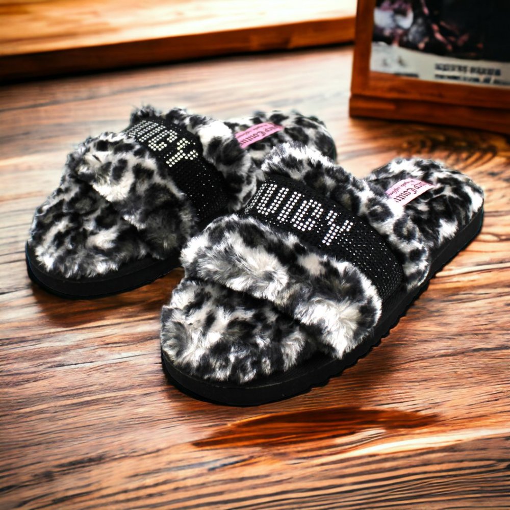 Juicy Couture Halo Women's Faux-Fur Slippers - Picture 2 of 7
